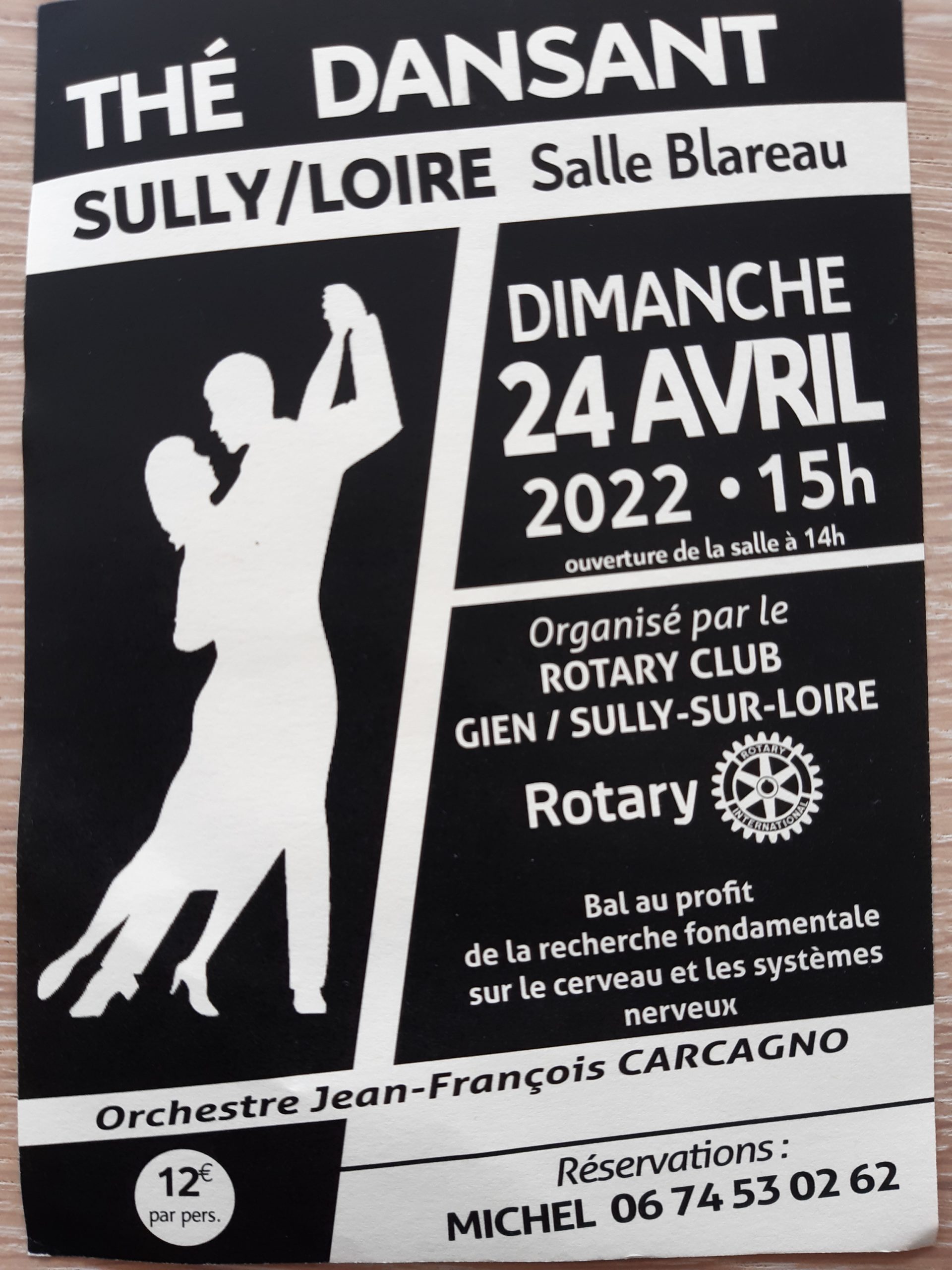 2022-affiche du thé dansant de Sully sur Loire